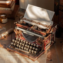 ROKR Mechanical Typewriter Wooden 3D Puzzle LK703C (Magic Version)