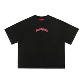 GODSPEED Vintage Skull & Rose Graphic T-Shirt