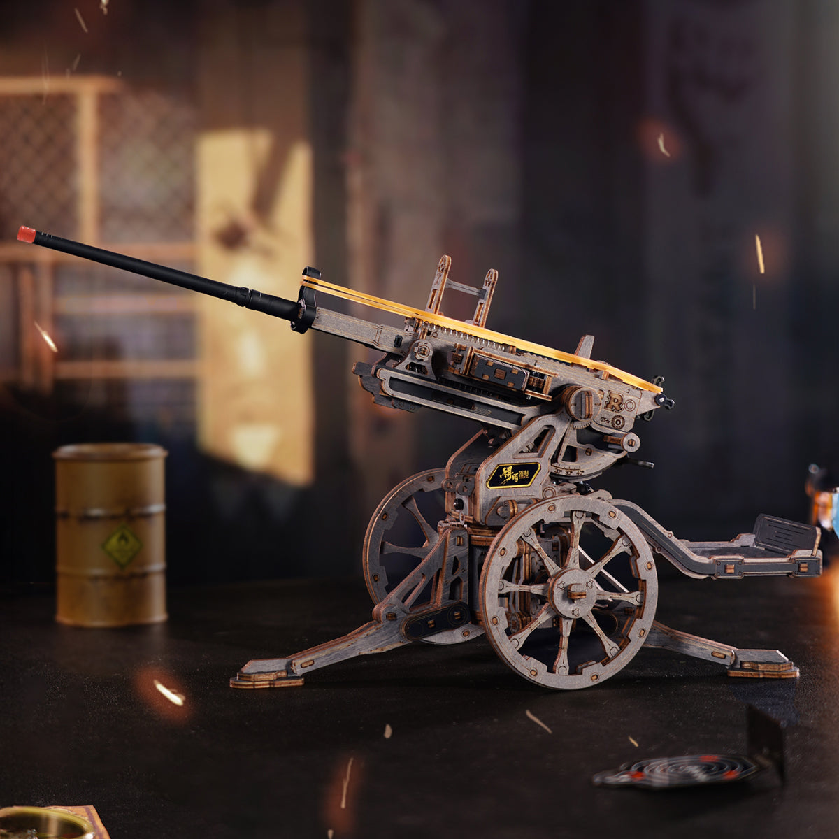 ROKR Anti-aircraft Gun Wooden 3D Puzzle LQM01