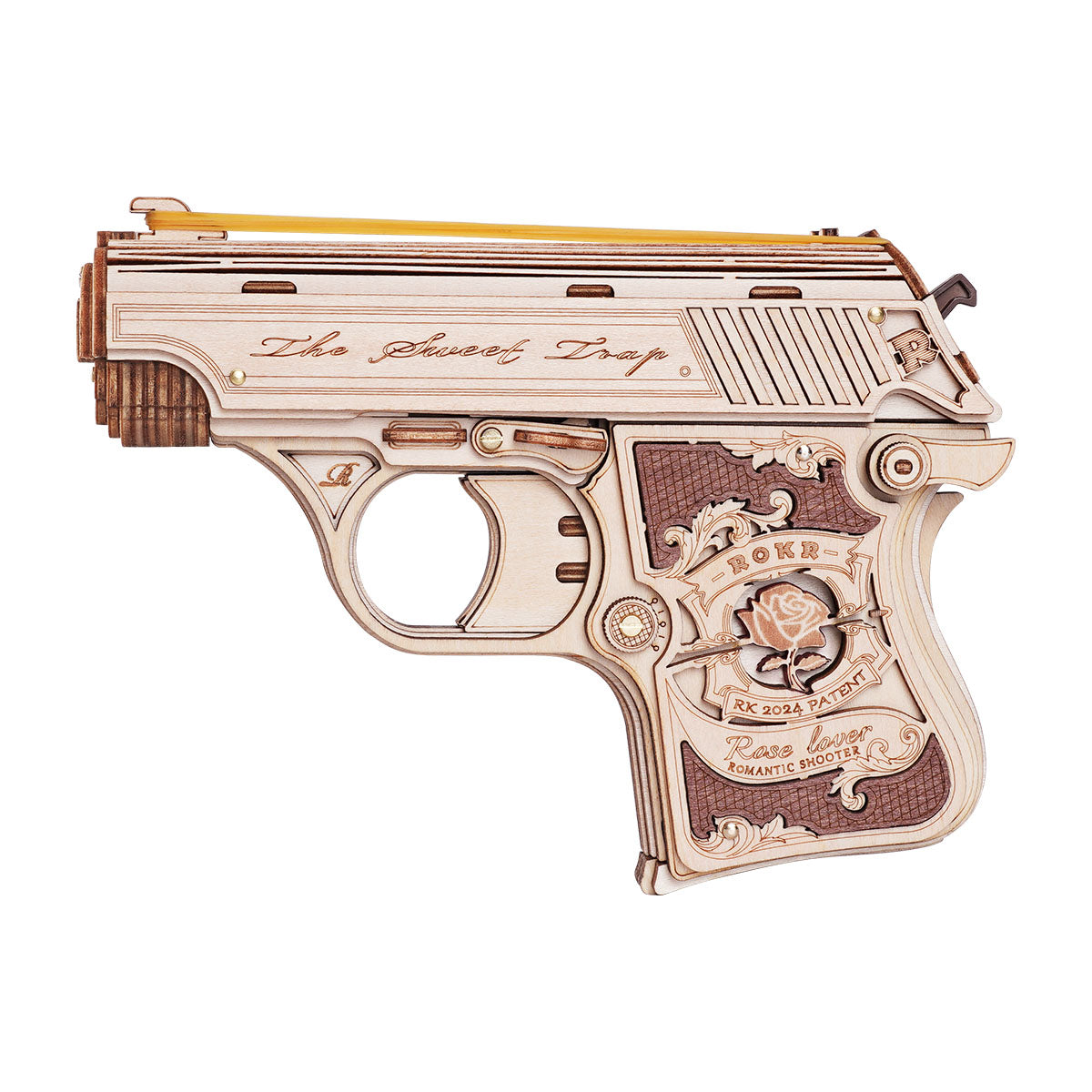 ROKR Mini Gun Wooden 3D Puzzle Toy Gun LQ502