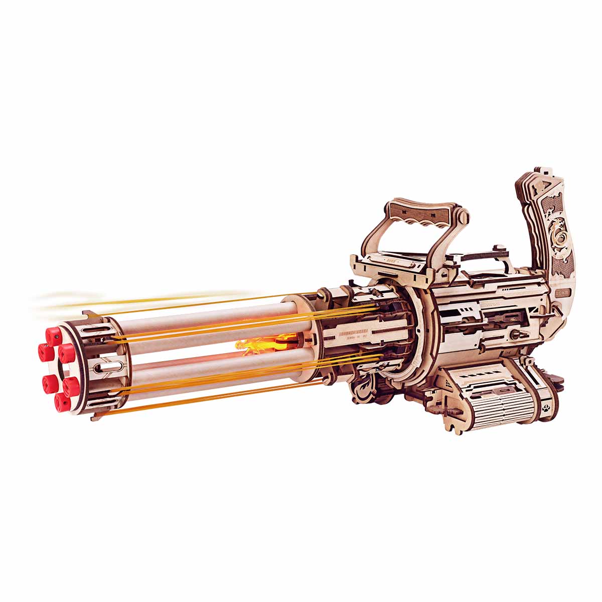 ROKR Rotating-Barrel Machine Toy Gun 3D Wooden Puzzle LQA01