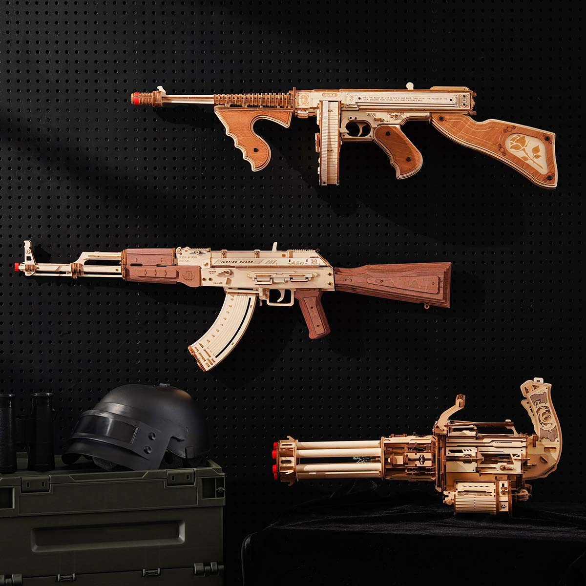 ROKR AK-47 Assault Rifle Toy Gun 3D Wooden Puzzle LQ901
