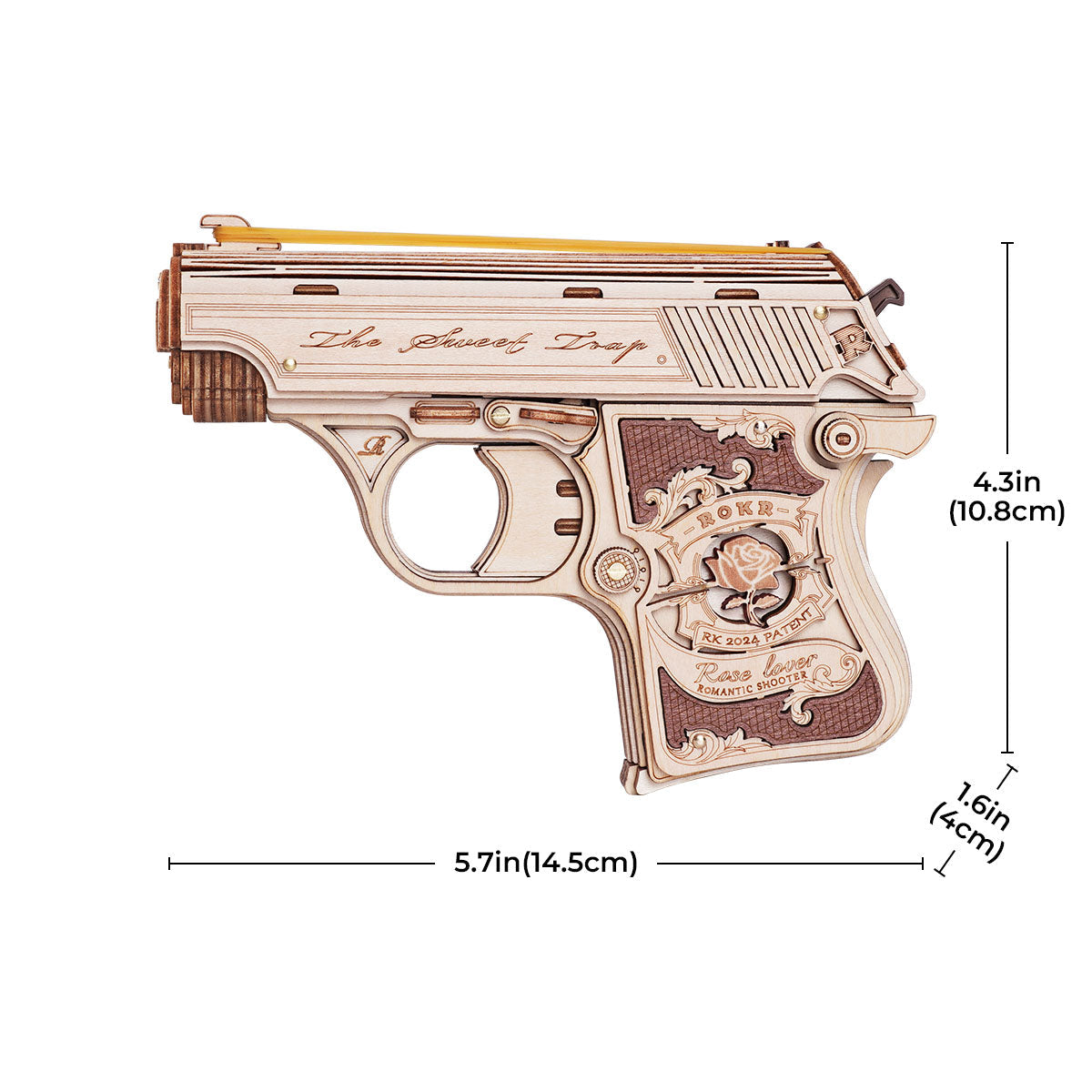 ROKR Mini Gun Wooden 3D Puzzle Toy Gun LQ502