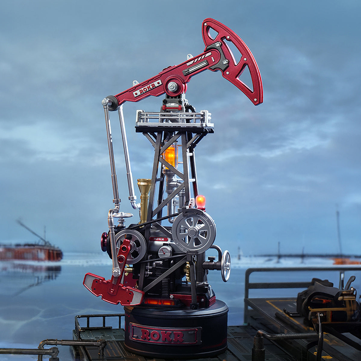 ROKR Oil Pump Jack Mechanical 3D Puzzle CGL03