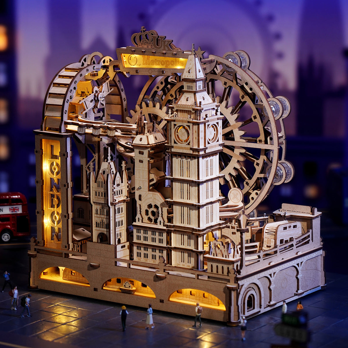 ROKR Marble Travel • London Marble Run Wooden 3D Puzzle EGB01