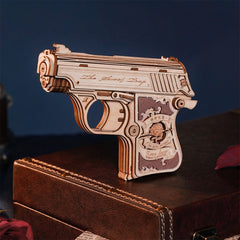 ROKR Mini Gun Wooden 3D Puzzle Toy Gun LQ502