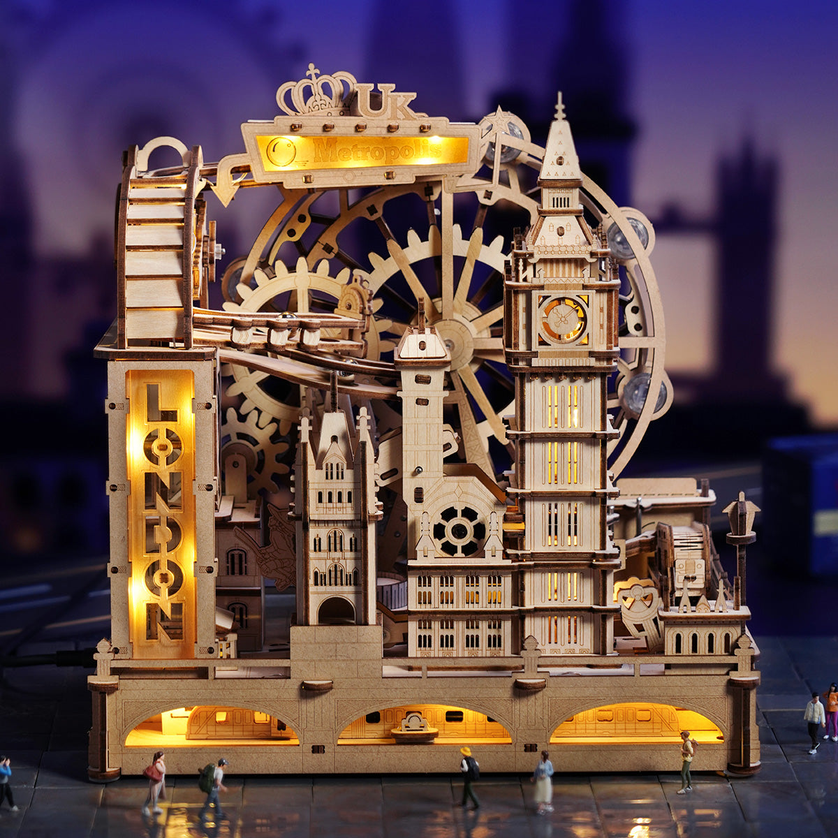 ROKR Marble Travel • London Marble Run Wooden 3D Puzzle EGB01
