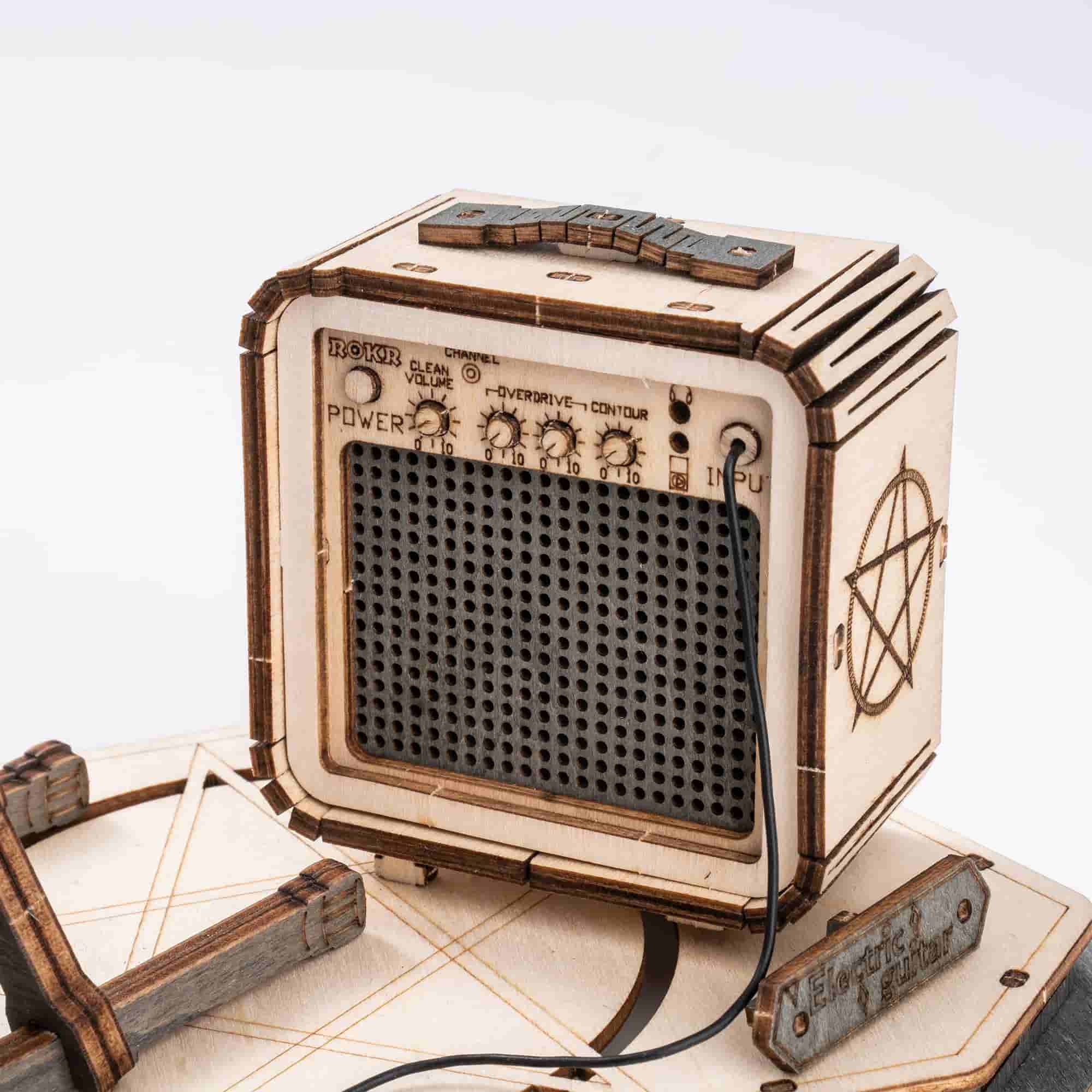 ROKR Electric Guitar Model 3D Wooden Puzzle TG605K