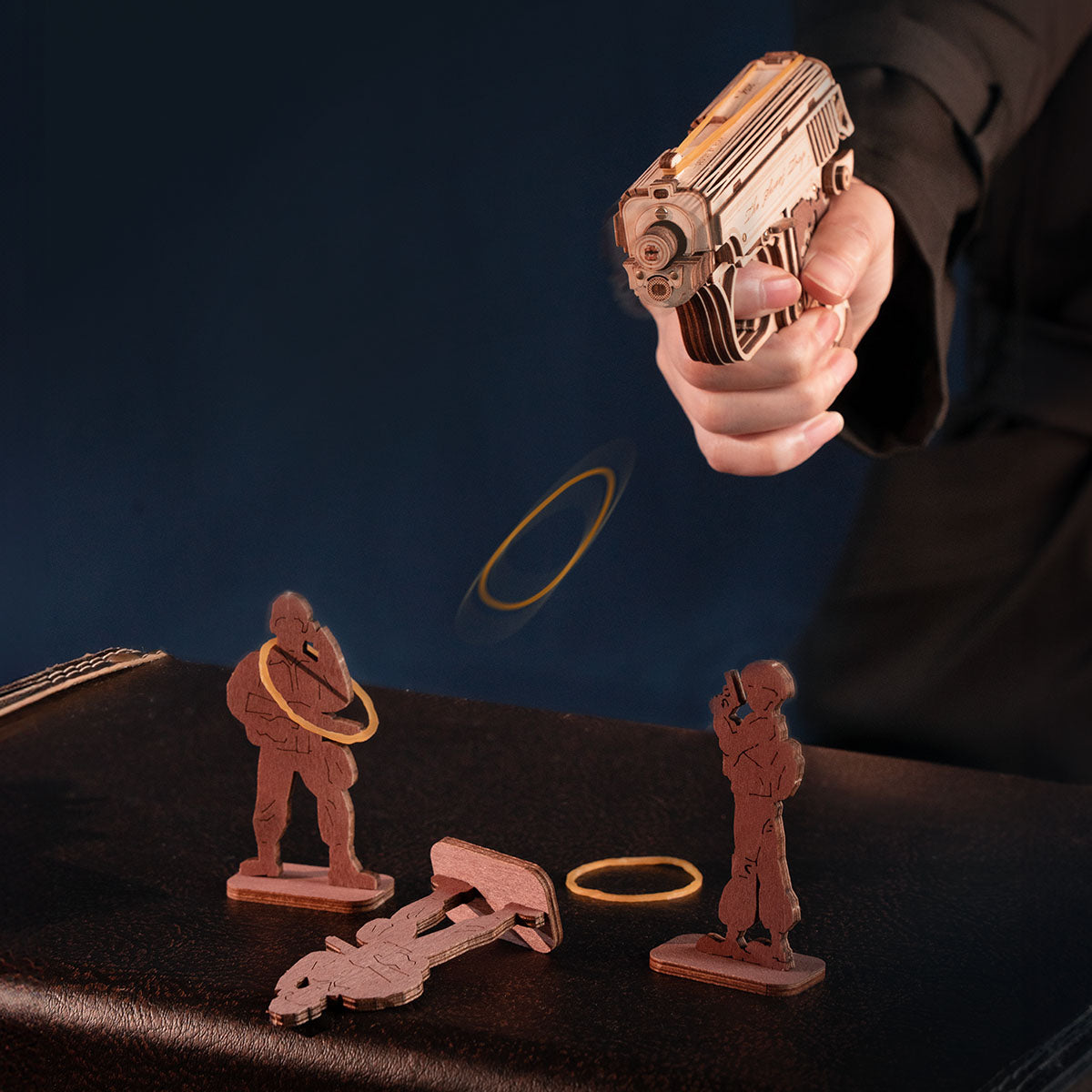 ROKR Mini Gun Wooden 3D Puzzle Toy Gun LQ502
