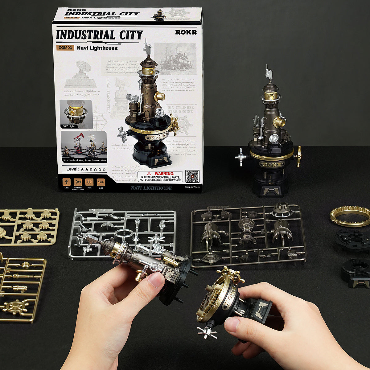ROKR Navi Lighthouse Mechanical 3D Puzzle CGM01