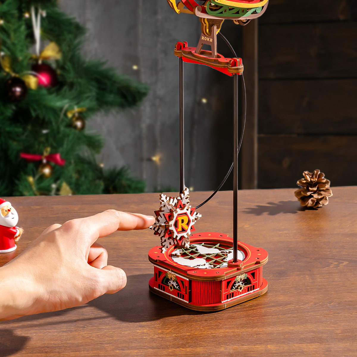 ROKR Santa on Sleigh Pendulum Balance Toy 3D Puzzle MCD05
