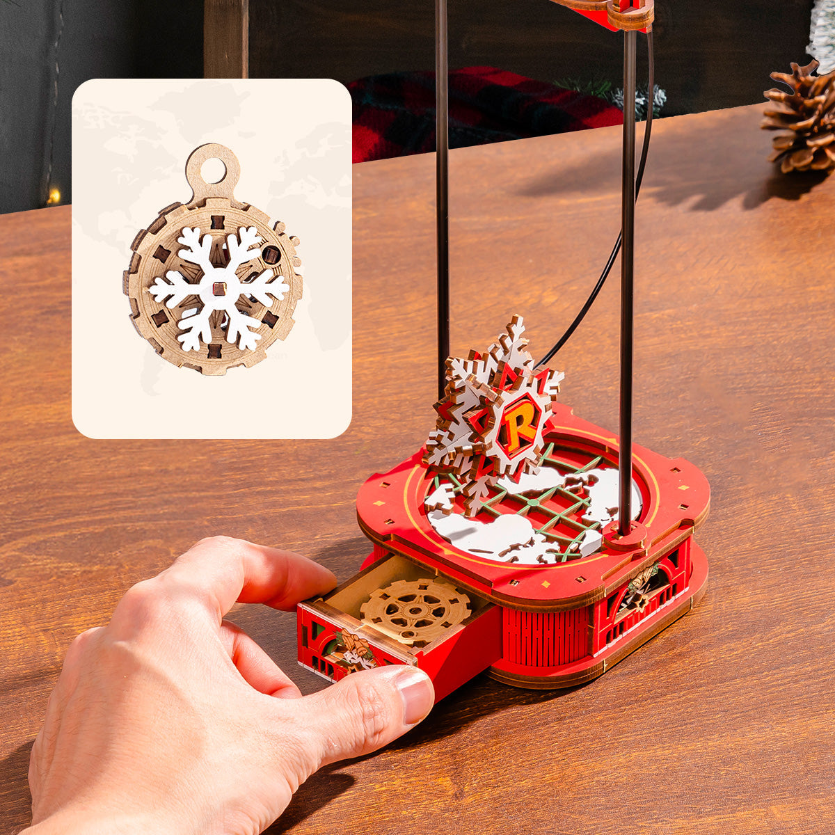 ROKR Santa on Sleigh Pendulum Balance Toy 3D Puzzle MCD05