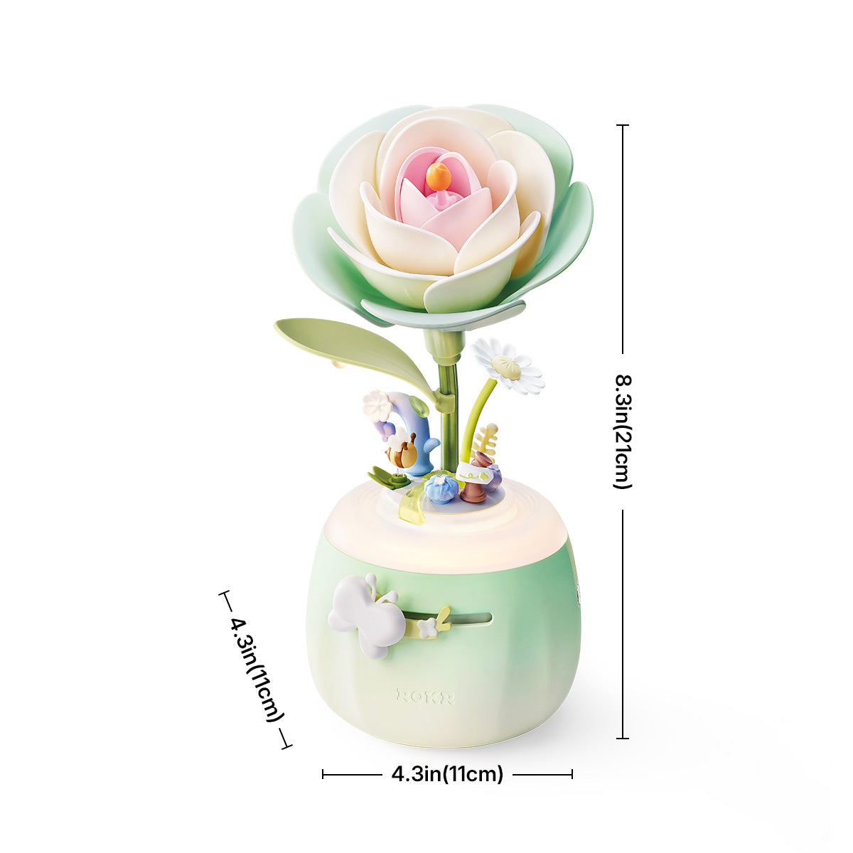 ROKR Minty Camellia Lamp DIY 3D Flower Night Light AF02S