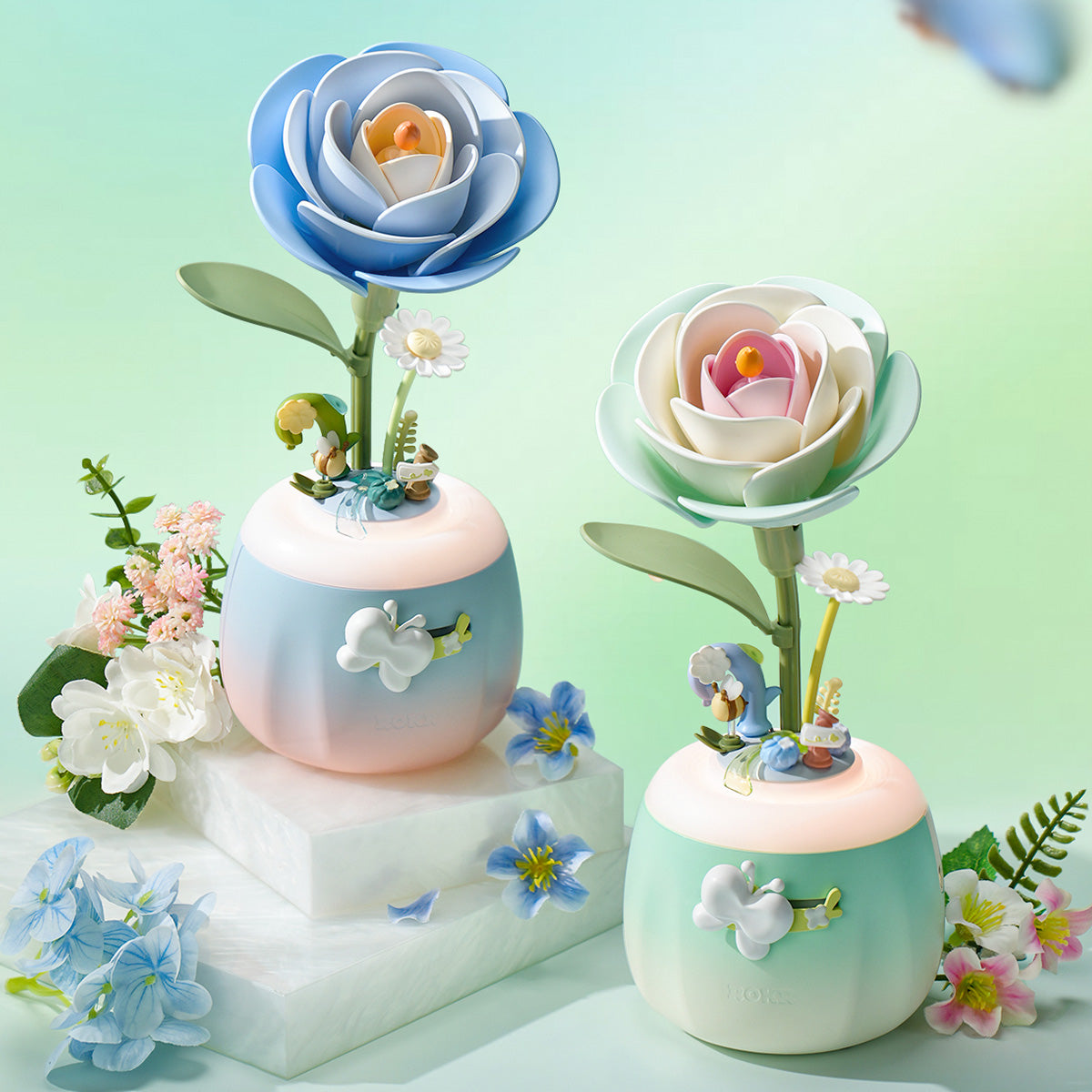 ROKR Starry Camellia Lamp DIY 3D Flower Night Light AF01S