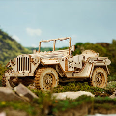 ROKR Army Jeep Scale Model 3D Wooden Puzzle MC701