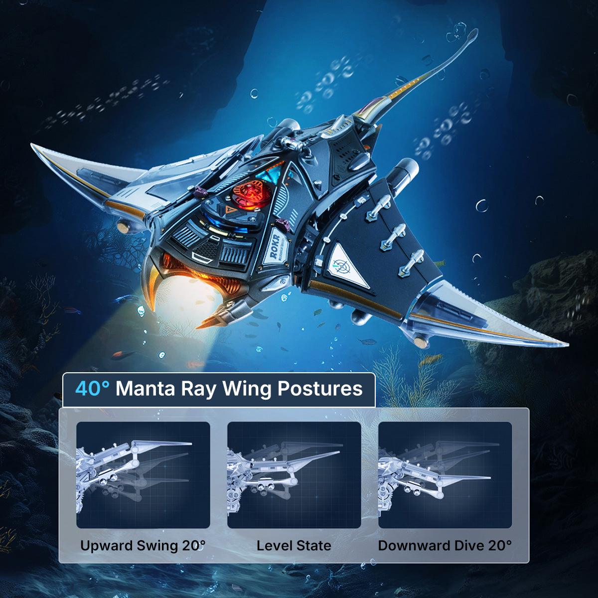 ROKR Manta Ray Mechanical 3D Puzzle Kit MI06